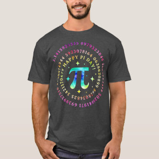 Funny Pi Day Spiral Pi Wiskunde Tie Dye Teacher Ma T-shirt