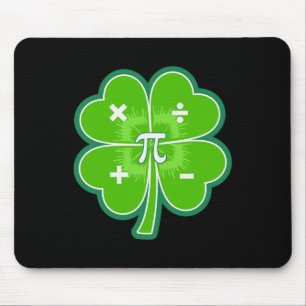 Funny Pi Day Wiskunde Patricks Day Luck Shamrock G Muismat