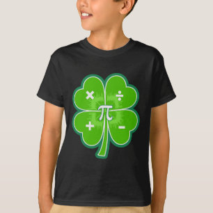Funny Pi Day Wiskunde Patricks Day Luck Shamrock G T-shirt