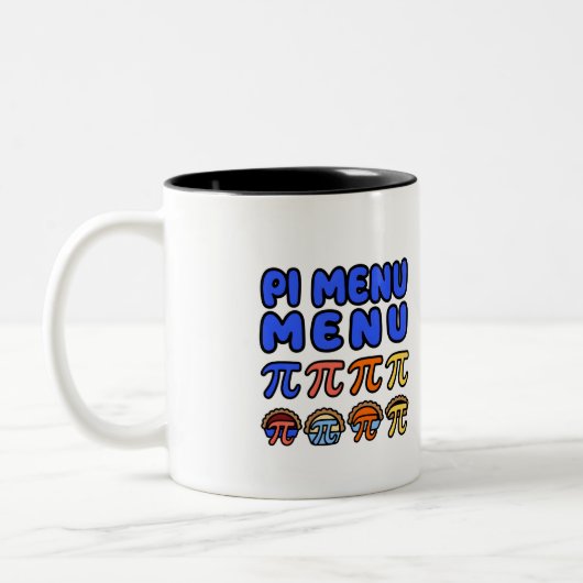 Funny Pi Menu Coffee Mug – Math Lover Gift (Gauche)
