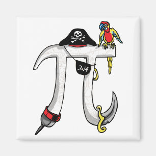 Funny Pi rate Pi Day Humor Magneet