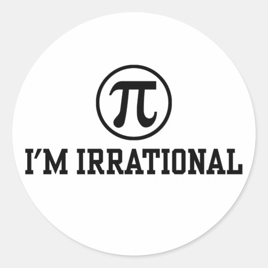 Funny Pi Ronde Sticker (Voorkant)