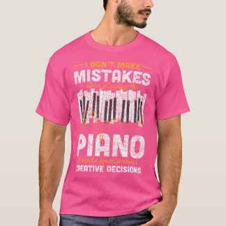 Funny Pianist Gift Musician Piano Keys Music Notes T-shirt