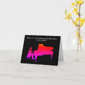 Funny Piano Joke Birthday Kaart (Gele Bloem)