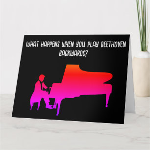 Funny Piano Joke Birthday Kaart