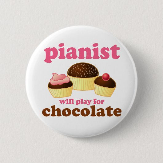 Funny Piano speelt voor chocolade Button (Voorkant)