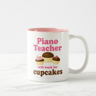 Funny Piano Teacher Tweekleurige Koffiemok