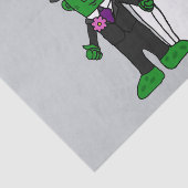 Funny Pickle Bride en Groom Wedding Cartoon Tissuepapier (Detail)