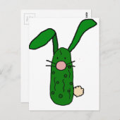 Funny Pickle Bunny Rabbit Art Briefkaart (Voorkant / Achterkant)