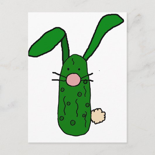 Funny Pickle Bunny Rabbit Art Briefkaart (Voorkant)