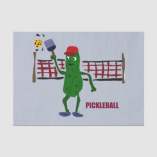 Funny Pickle die Pickleball Kunstontwerp speelt Tissuepapier