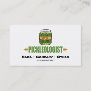 Funny Pickle Lovers Title PICKLEOLOGIST Visitekaartje
