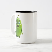 Funny Pickle Mug Tweekleurige Koffiemok (Voorkant links)