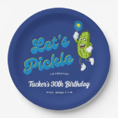 Funny Pickle Pickleball Custom Text Papieren Bordje (Voorkant)