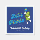 Funny Pickle Pickleball Custom Text Servet (Voorkant)