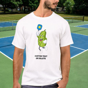 Funny Pickle Pickleball Custom Text T-shirt