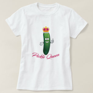 Funny Pickle Queen Dill met IT Funny Humor Distre T-shirt