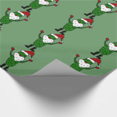 Funny Pickle Santa Claus-kerstontwerp Cadeaupapier (Hoek)