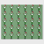 Funny Pickle Santa Claus-kerstontwerp Cadeaupapier (Vlak)