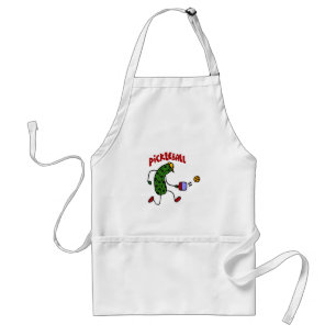 Funny Pickle Spelling Pickleball Action Design Standaard Schort