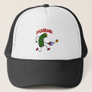 Funny Pickle Spelling Pickleball Action Design Trucker Pet