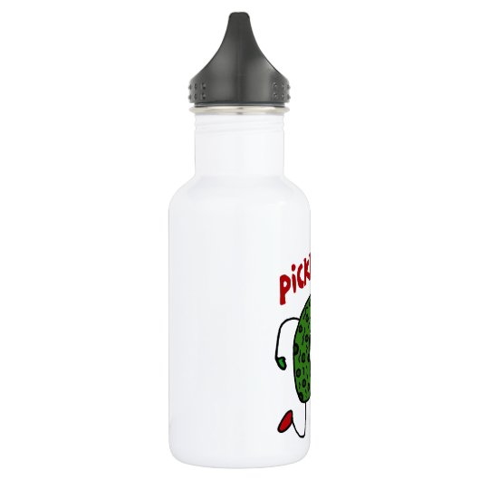 Funny Pickle Spelling Pickleball Action Design Waterfles (Links)