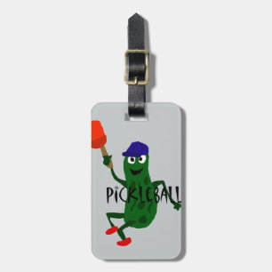 Funny Pickle Spelling Pickleball Bagagelabel