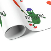 Funny Pickle Spelling Pickleball Cadeaupapier (Rol Hoek)