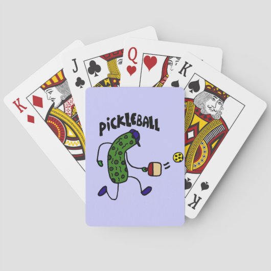 Funny Pickle Spelling Pickleball Pokerkaarten (Achterkant)