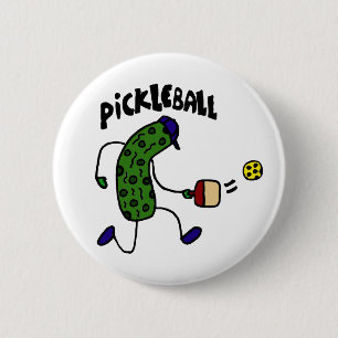 Funny Pickle Spelling Pickleball Ronde Button 5,7 Cm