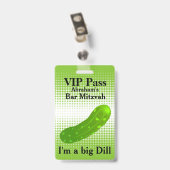 Funny Pickle VIP Party Badge (Achterkant met clip)