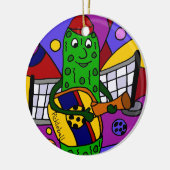 Funny Pickleball Abstracte Art Origineel Keramisch Ornament (Links)