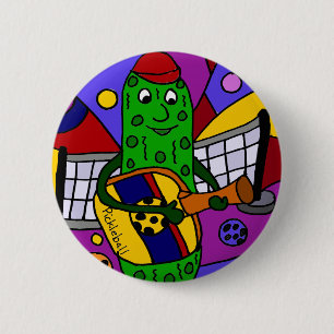 Funny Pickleball Abstracte Art Origineel Ronde Button 5,7 Cm