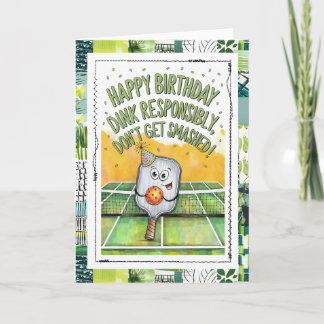 Funny Pickleball Birthday Card Kaart