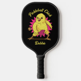 Funny Pickleball Chick Custom met Name Paddle