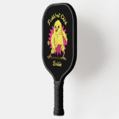 Funny Pickleball Chick Custom met Name Paddle (Links)
