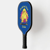 Funny Pickleball Chick Custom met Name Paddle (Links)
