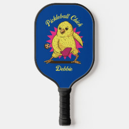 Funny Pickleball Chick Custom met Name Pickleball Paddle