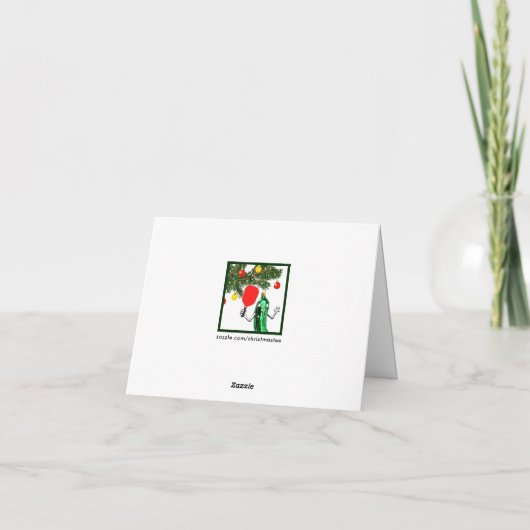 Funny Pickleball Christmas Carte (Dos)