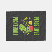 Funny Pickleball Fleece Deken (Voorkant (Horizontaal))