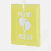 Funny Pickleball Glas Ornament (Voorkant links)