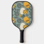 Funny Pickleball Graphic Green Gold Paddle (Achterkant)