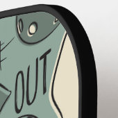 Funny Pickleball Graphic Green Gold Paddle (Links Detail)