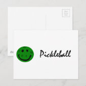 Funny Pickleball Green Face Briefkaart (Voorkant / Achterkant)