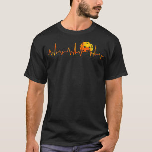 Funny Pickleball Heartbeat Paddle Sports smash T-shirt