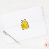 Funny Pickleball Jar Vierkante Sticker (Envelop)