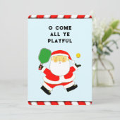 Funny Pickleball Kerstmis Feestdagenkaart (Staand voorkant)