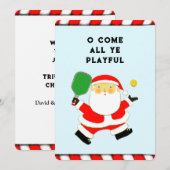 Funny Pickleball Kerstmis Feestdagenkaart (Voorkant / Achterkant)