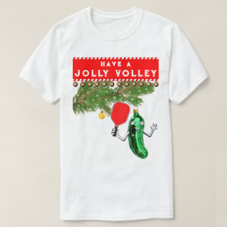 Funny Pickleball Kerstmis T-shirt
