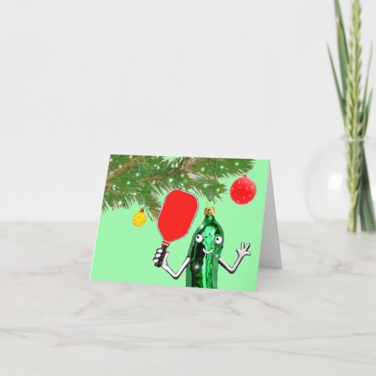 Funny Pickleball Noël Carte cadeau de vacances (Devant)